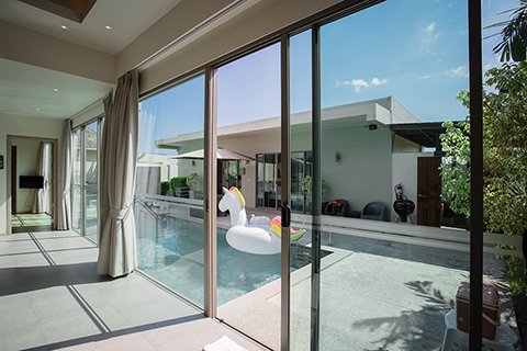 Living Room 2 Bedrooms Pool Villa Phuket : Living Room 2 Bedrooms Pool Villa Phuket : GYipmunta Pool Villa Phuket, Cherngtalay, Talang, Phuket,