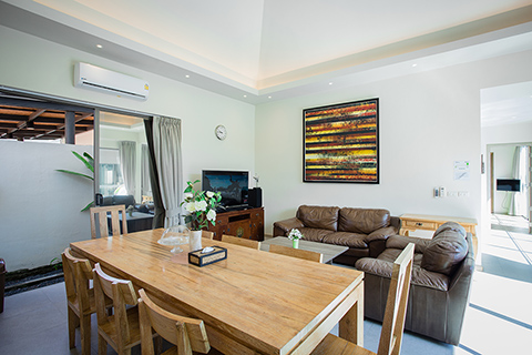 Living Room 2 Bedrooms Pool Villa Phuket : Yipmunta Pool Villa Phuket, Cherngtalay, Talang, Phuket,